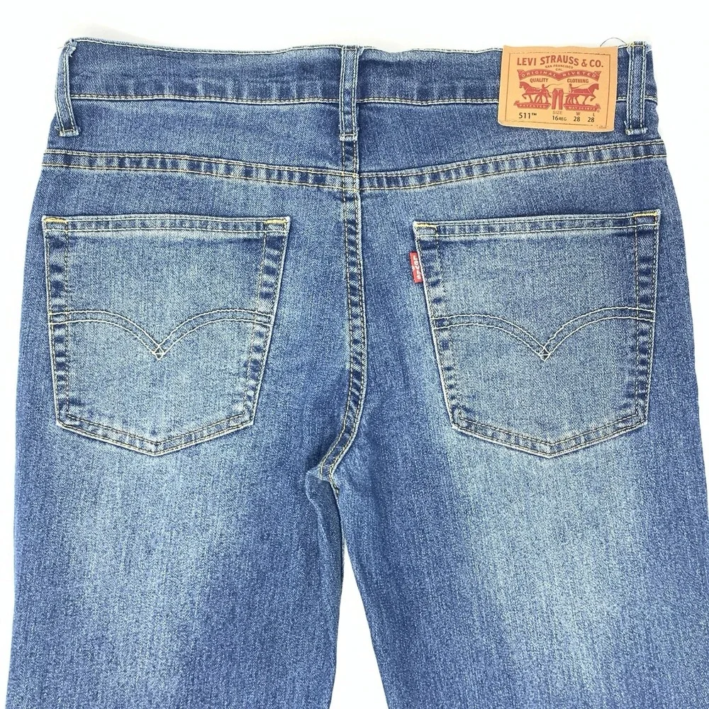 Levi's 511 Slim Straight Leg Boy's Blue Jeans Size 16 ‎ Regular